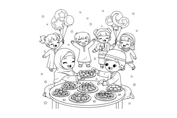Children Birthday Party Celebration Flat Graphics & Illustrations