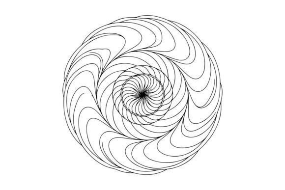 Circular Swirl Abstract Design Graphics & Coloring Pages Amp
