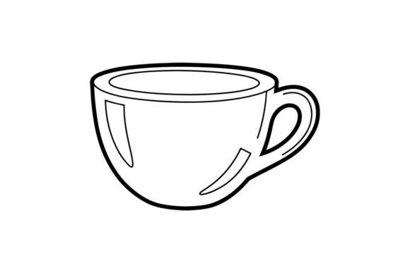 Coffee Cup Outline Drawing: Graphics & Coloring Pages Amp