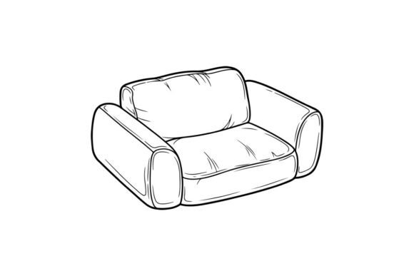 Comfy Armchair Outline Graphics: Coloring Pages Amp Review