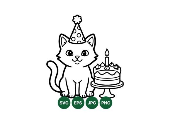 Cute Cat Birthday SVG: A Graphics & Illustrations Asset Review