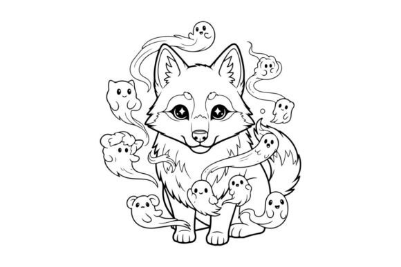 Cute Fox with Baby Animals Vector: Graphics & Illustrations