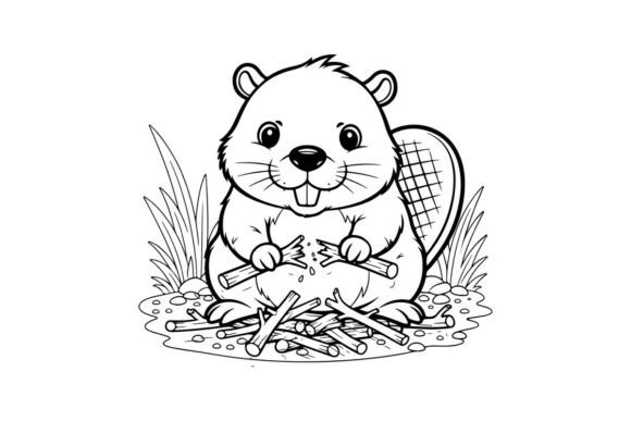 Cute Hamster Cooking Marshmallows Campfi