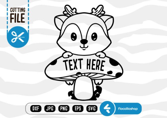 Cute Mushroom Deer SVG: Graphics for Crafts & Branding