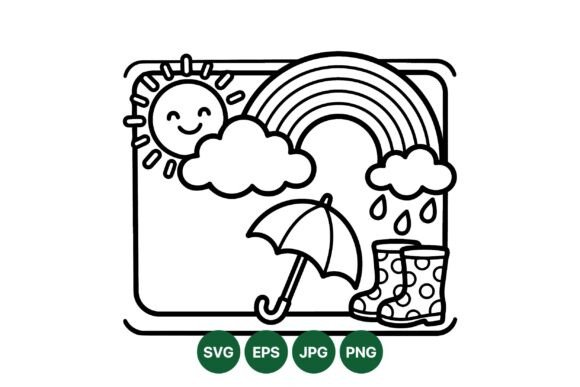 Cute Rainy Day Clipart Design: Graphics & Illustrations Review