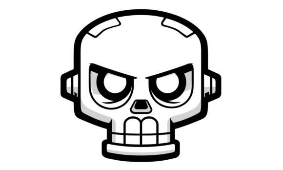 Cute Robot Skull Illustration: Graphics & Crafts Review