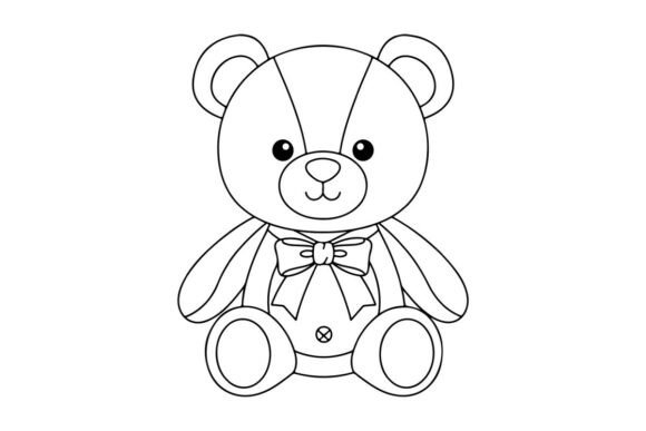 Cute Teddy Bear Vector Illu: Graphics & Illustrations