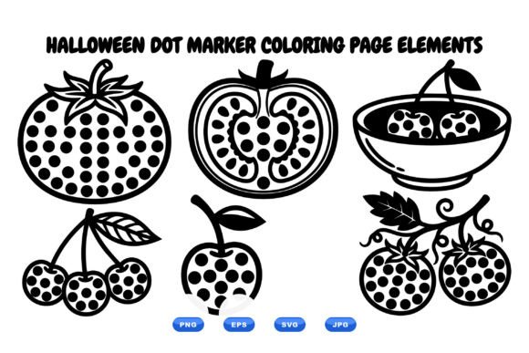 Halloween Dot Marker Fruits: Playful Graphics & Crafts