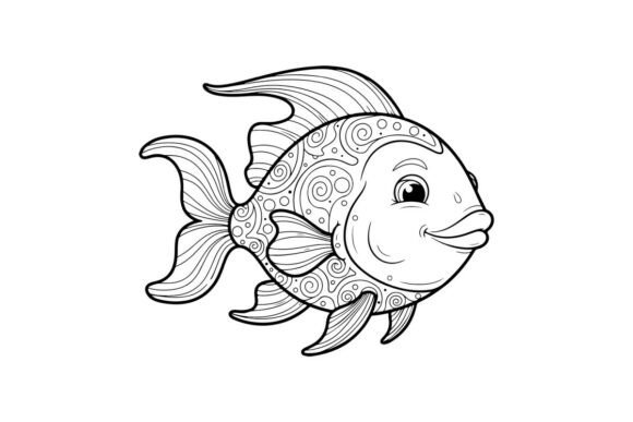Happy Fish Drawing: Cute Underwater Graphics & Illustrations