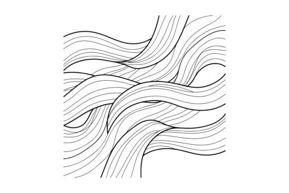 Intertwining Abstract Lines Outline: Graphics & Coloring Pages Amp