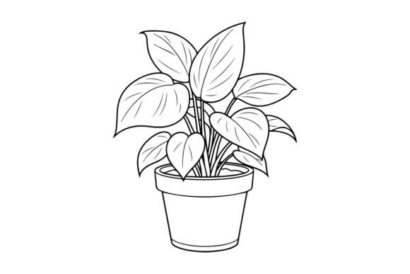 Lush Potted Plant Illustration Graphics Review